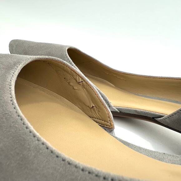 Naturalizer Belina Gray Low Heel Pump Size 9.5N Suede Pointed Toe D'Orsay Style - Picture 8 of 13